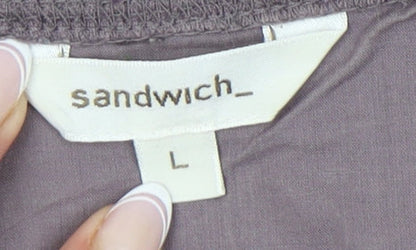 Sandwich Women's Purple Long Sleeve Dress L