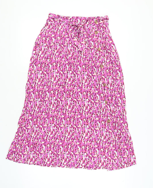 Marks and Spencer Women's Purple A-Line Midi Skirt