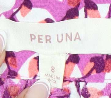 Marks and Spencer Women's Purple A-Line Midi Skirt