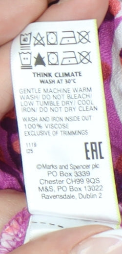 Marks and Spencer Women's Purple A-Line Midi Skirt