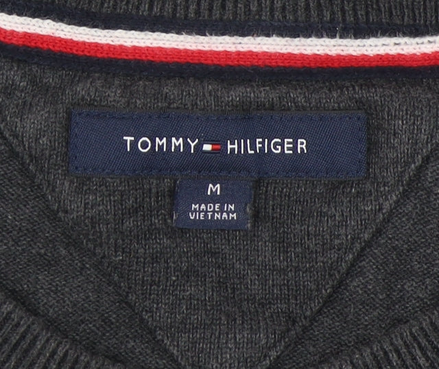 Tommy Hilfiger Men's Grey Crew Neck Jumper Size M