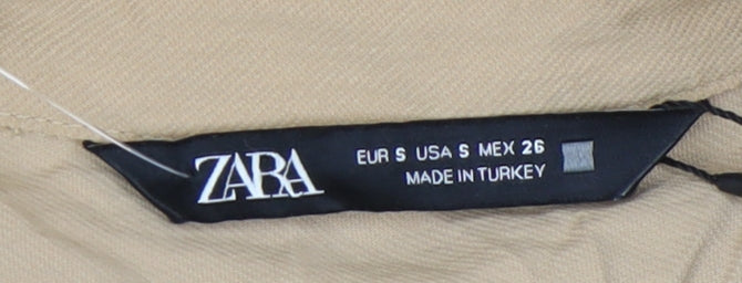 Zara Women's Beige Collared Jumpsuit S