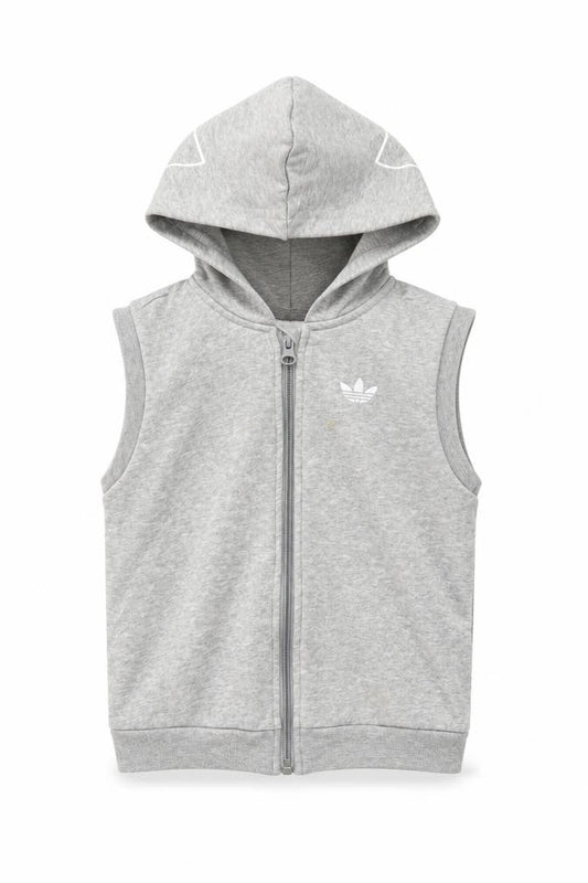 Adidas Girls Grey Sleeveless Hoodie 3-4 Years