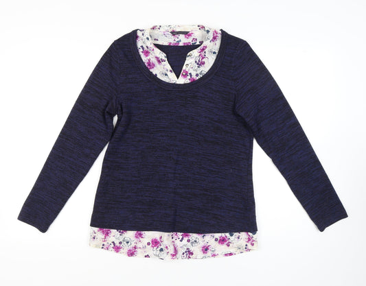 Womens UK Size 10 Marks and Spencer Blue Pullover Jumper