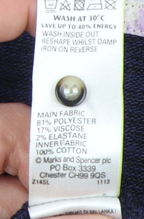 Womens UK Size 10 Marks and Spencer Blue Pullover Jumper