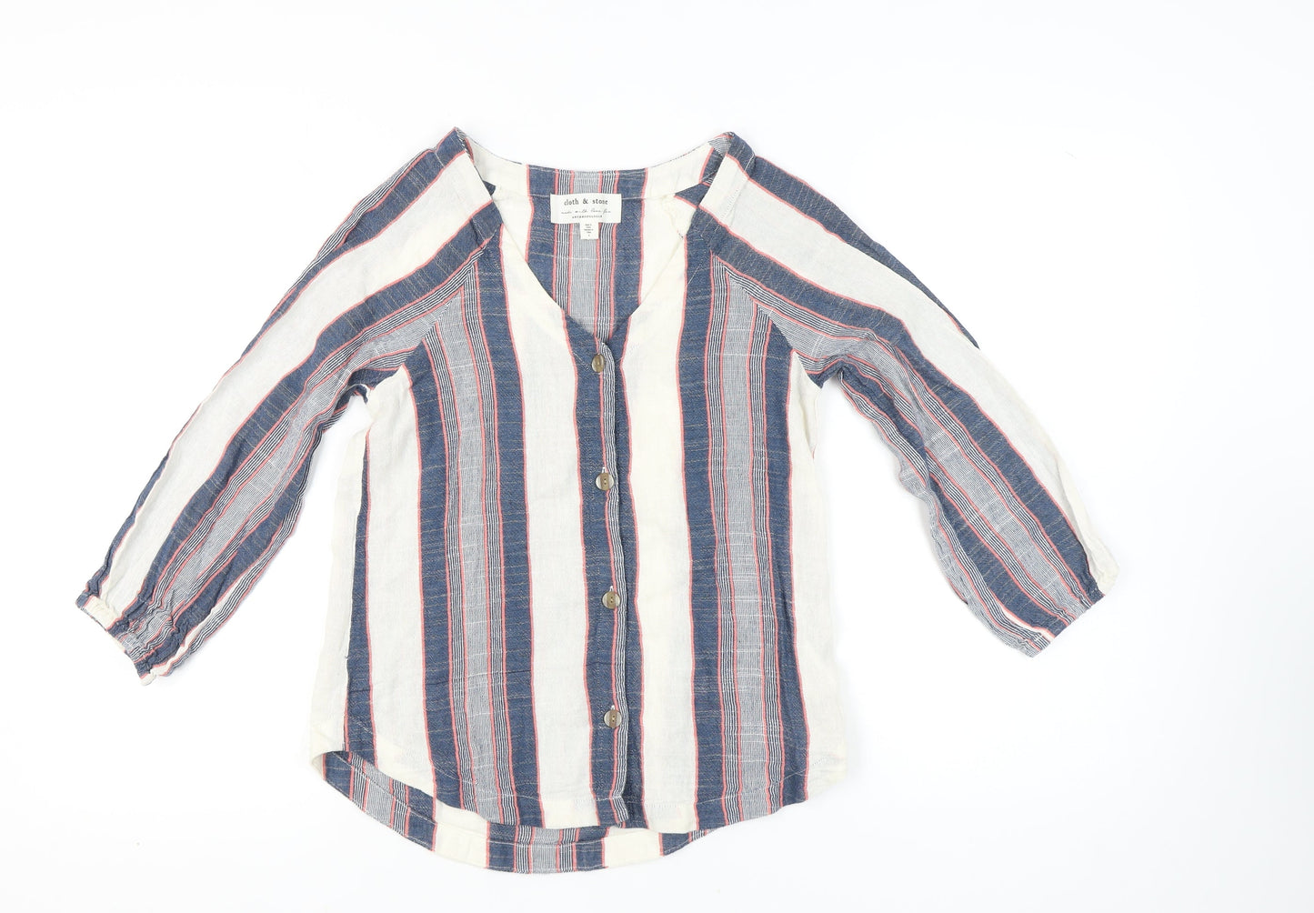 Cloth & Stone Women's Multicoloured Striped Blouse