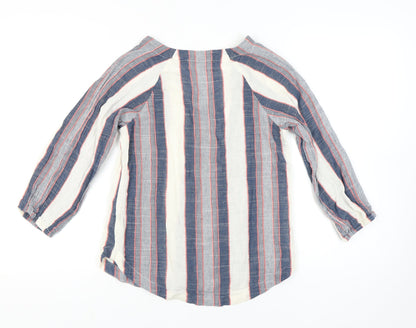 Cloth & Stone Women's Multicoloured Striped Blouse