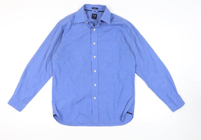 GAP Men's Blue Classic Fit Button-Up Shirt, S