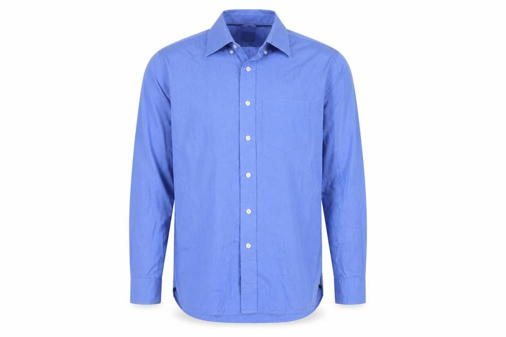 Gap Men's Blue Classic Fit Button-Up Shirt, S
