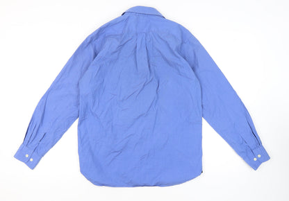 GAP Men's Blue Classic Fit Button-Up Shirt, S