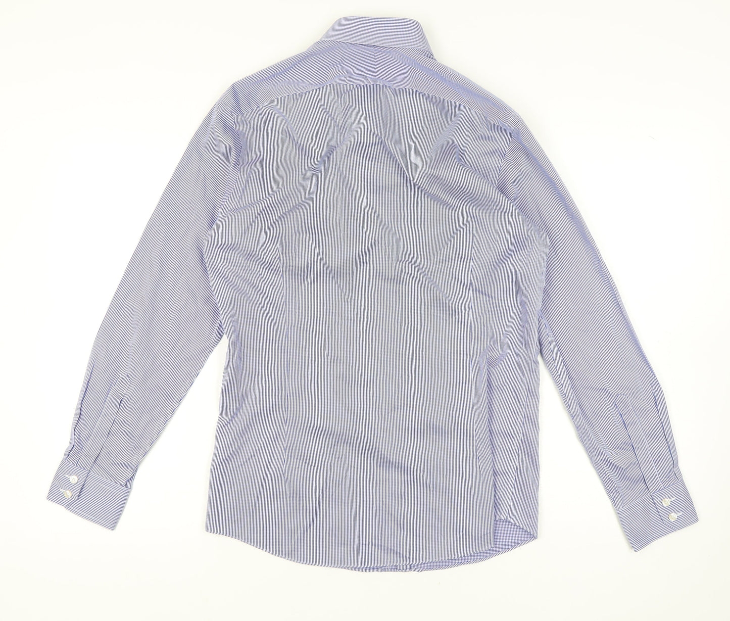 Charles Tyrwhitt Men's Blue Extra-Slim Long Sleeve Shirt