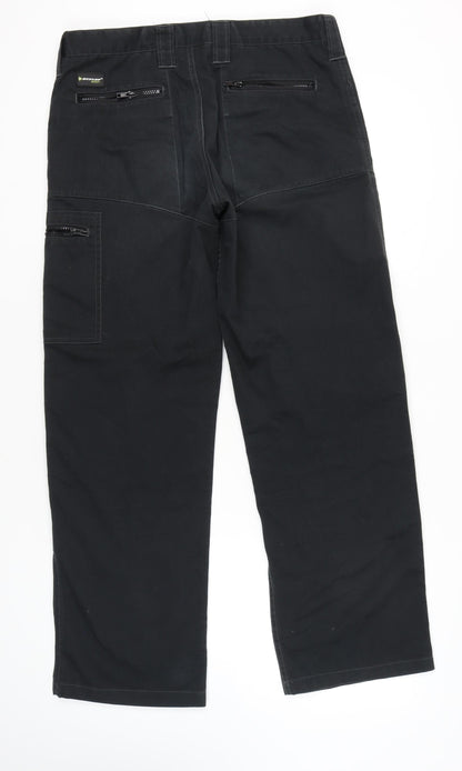 Dunlop Men's Black Cargo Trousers Size L