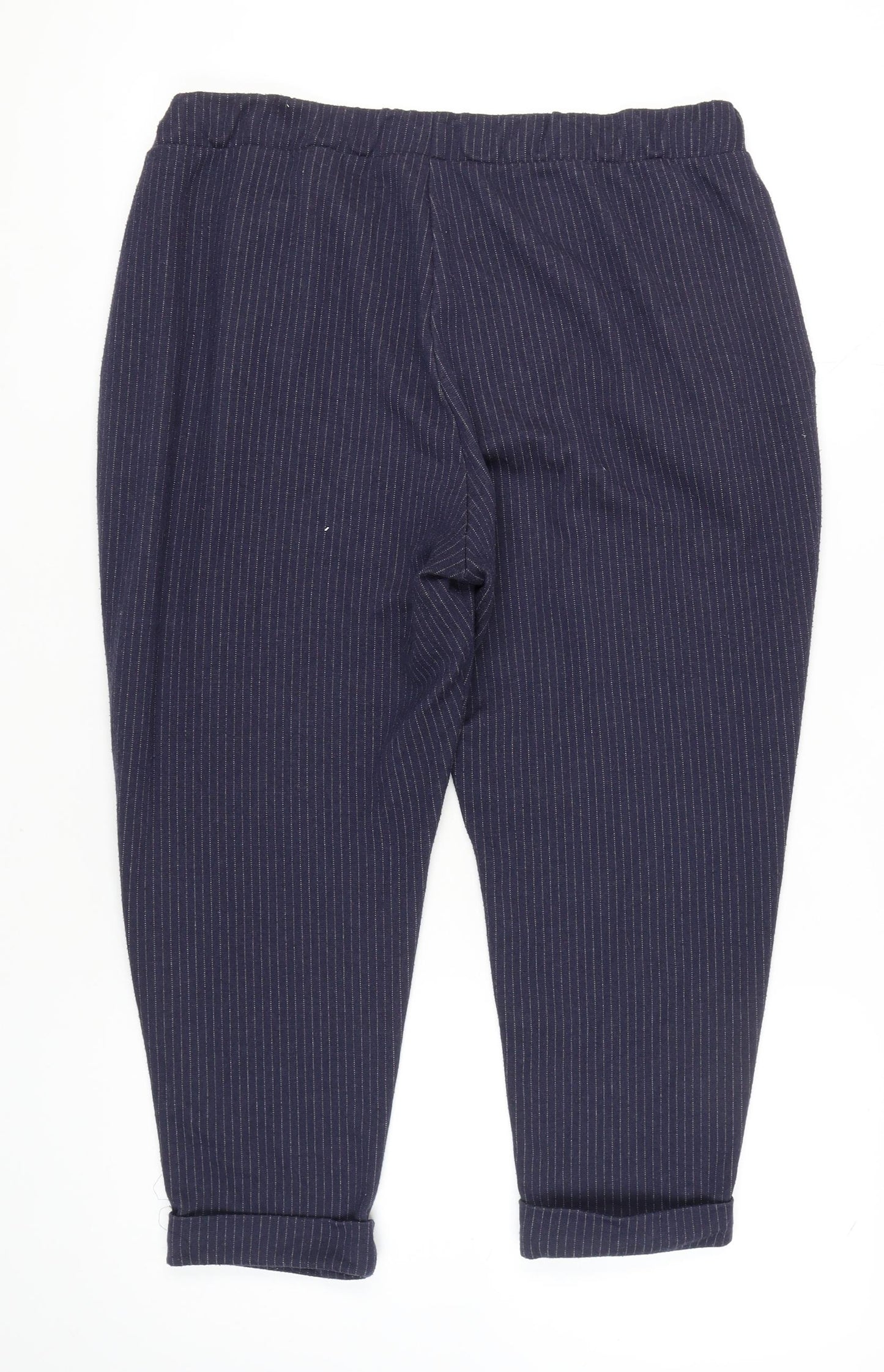 Womens UK Size 18 Marks and Spencer Regular Fit Casual Blue Trousers