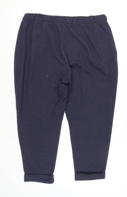 Womens UK Size 18 Marks and Spencer Regular Fit Casual Blue Trousers