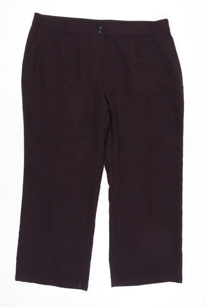 Womens UK Size 20 Isle Classic Fit  Black Trousers