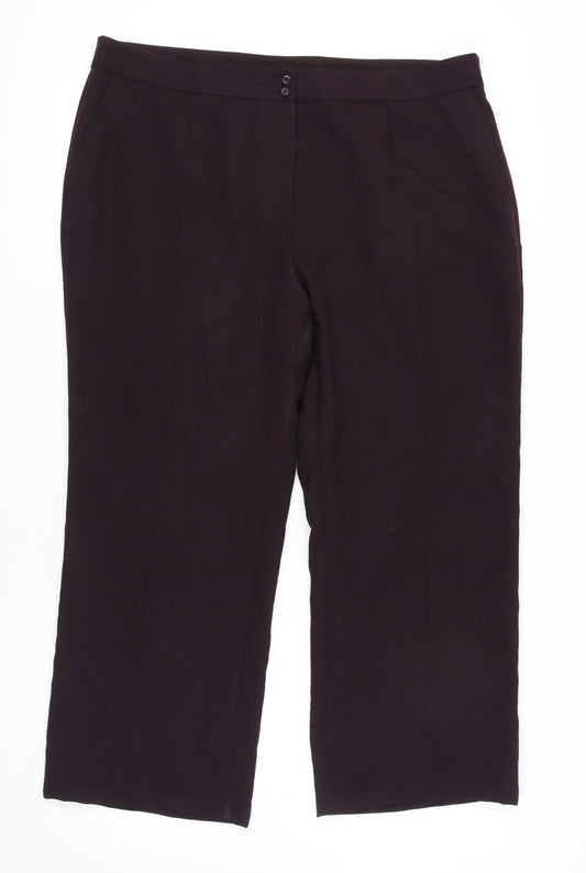 Womens UK Size 20 Isle Classic Fit  Black Trousers