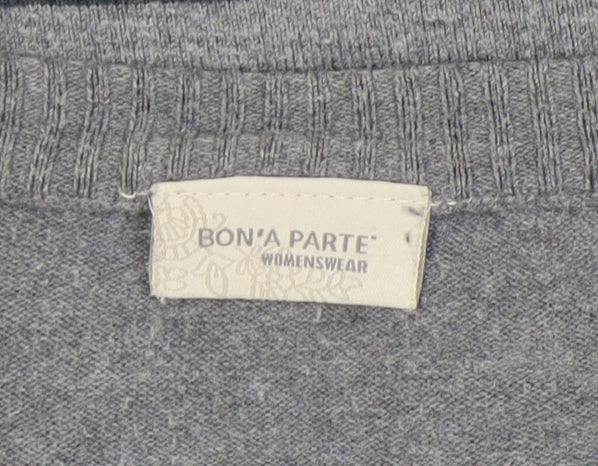 BON'A PARTE Women's Grey Striped Jumper Dress S