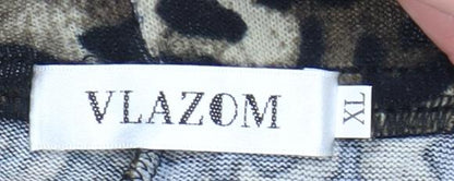 Vlazom Women's XL Animal Print Jogger Trousers