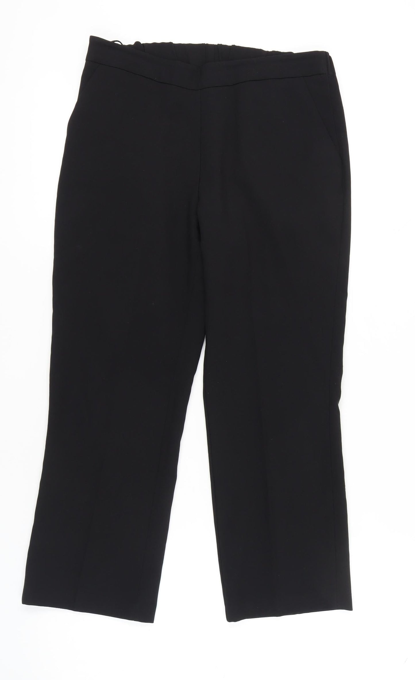 Bonmarché Women's Black Straight Leg Trousers Size 10