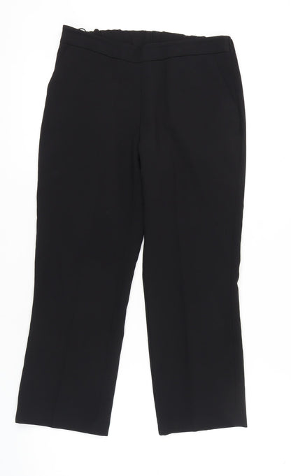 Bonmarché Women's Black Straight Leg Trousers Size 10