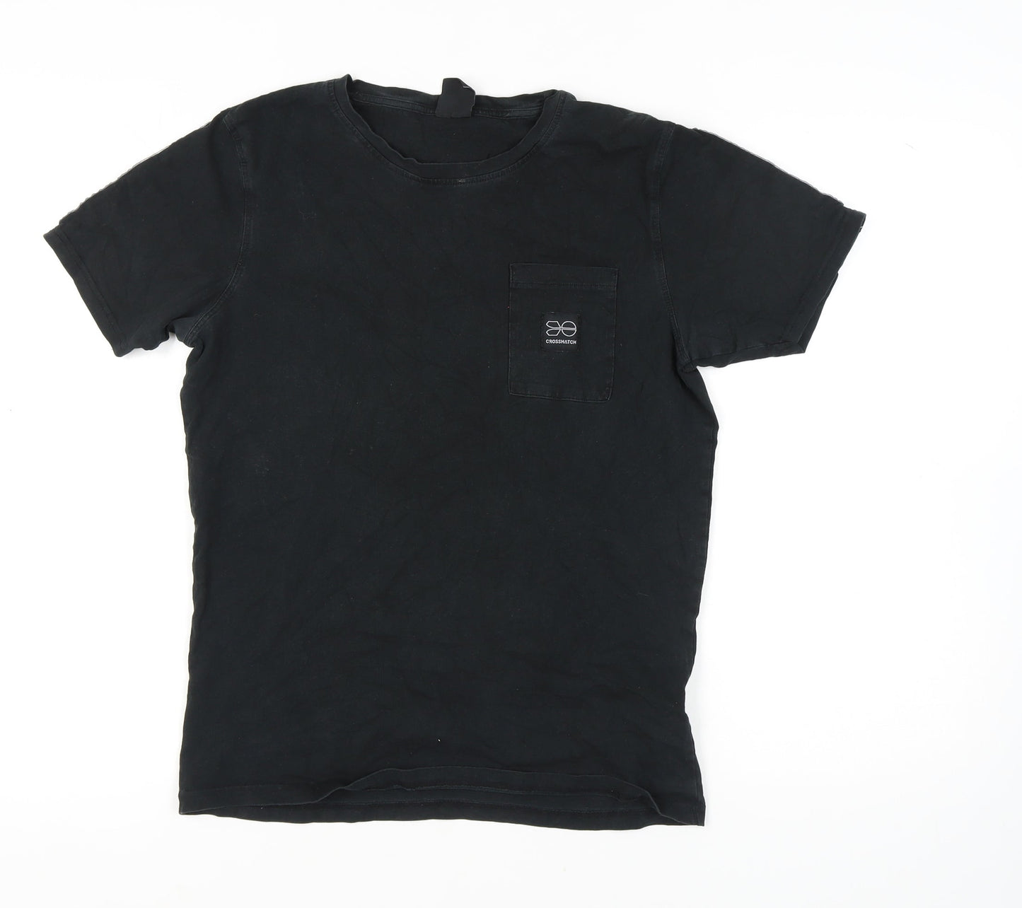 Mens UK Size M Crosshatch Black  T-Shirt