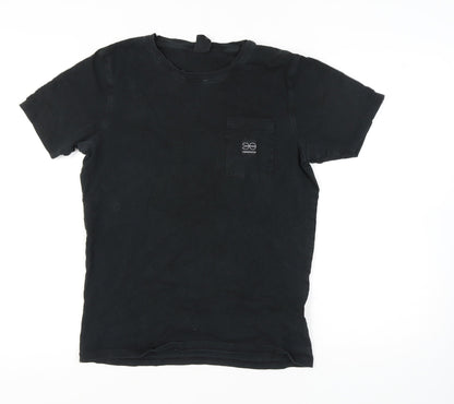 Mens UK Size M Crosshatch Black  T-Shirt