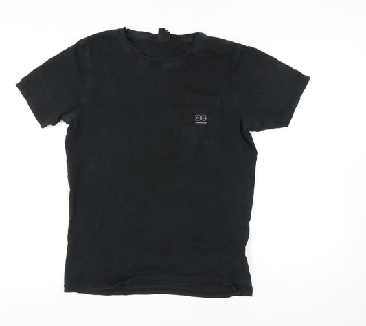 Mens UK Size M Crosshatch Black  T-Shirt