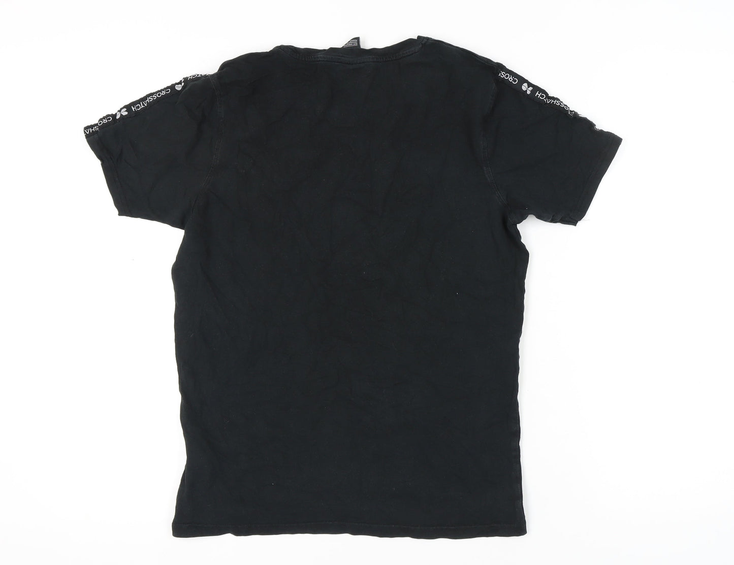 Mens UK Size M Crosshatch Black  T-Shirt
