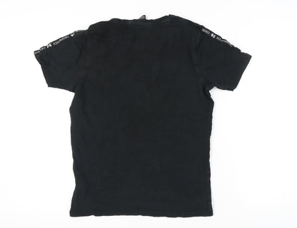 Mens UK Size M Crosshatch Black  T-Shirt