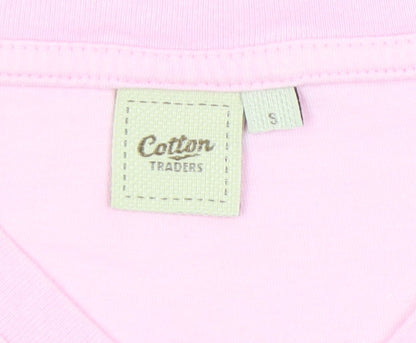 Mens UK Size S Cotton Traders Pink  T-Shirt