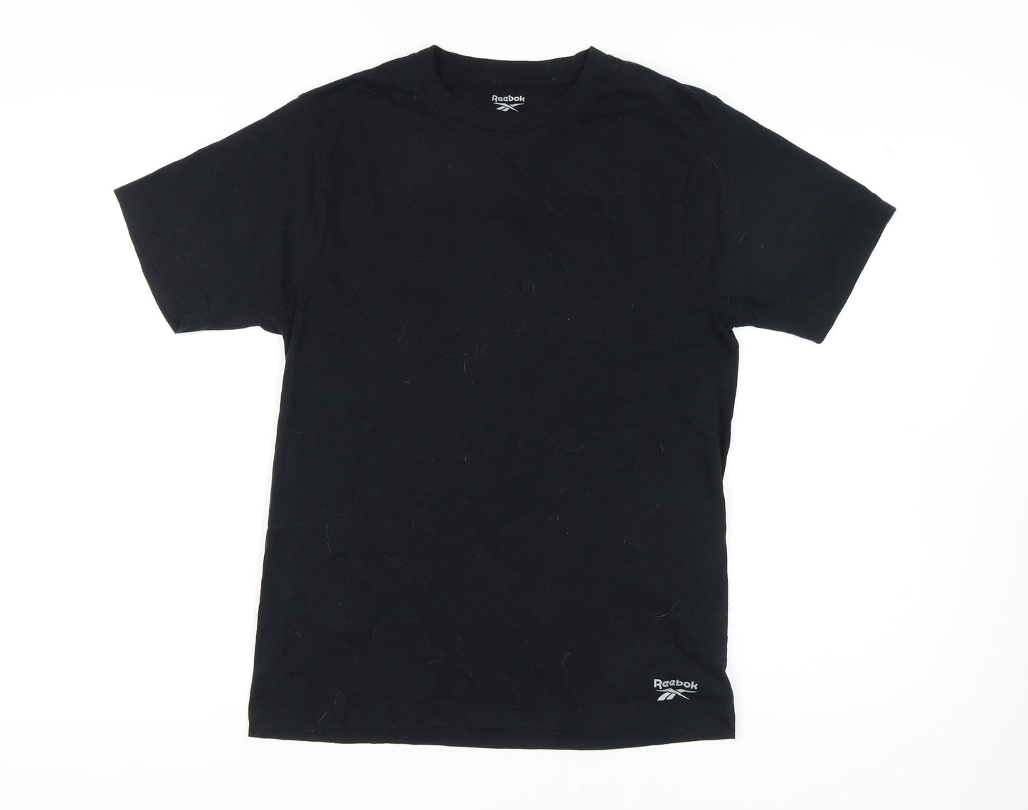 Reebok Men's Black M T-Shirt, Crew Neck, Athletic Style
