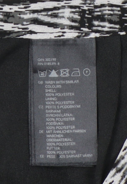 H&M Women's Black Geometric Short Skirt, Size 10, Excellent