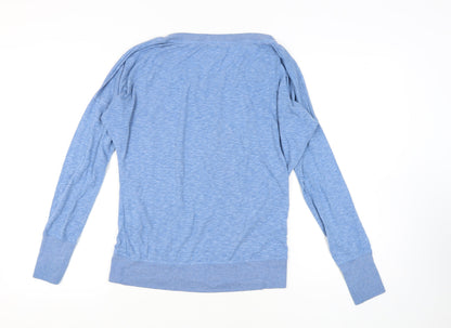 Luperdry Women's Blue T-Shirt, Size S, Round Neck