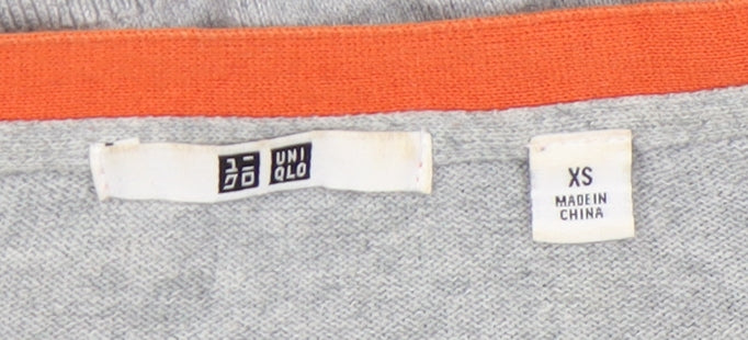 Womens UK Size XS Uniqlo Grey Cardigan Jumper