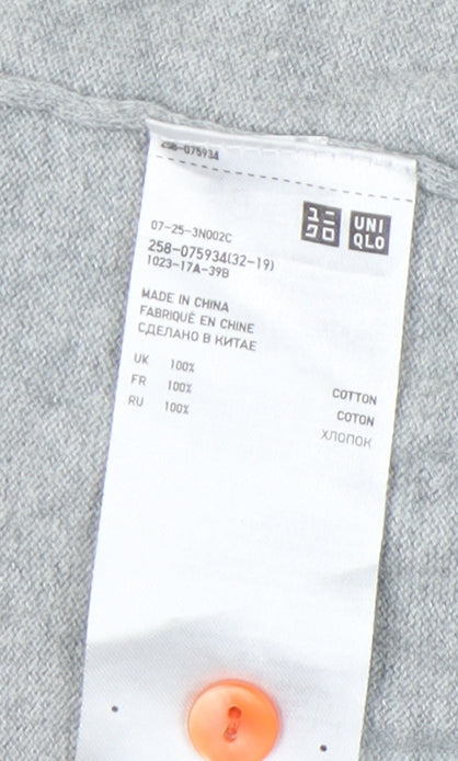 Womens UK Size XS Uniqlo Grey Cardigan Jumper