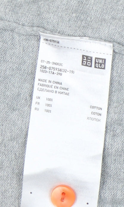 Womens UK Size XS Uniqlo Grey Cardigan Jumper