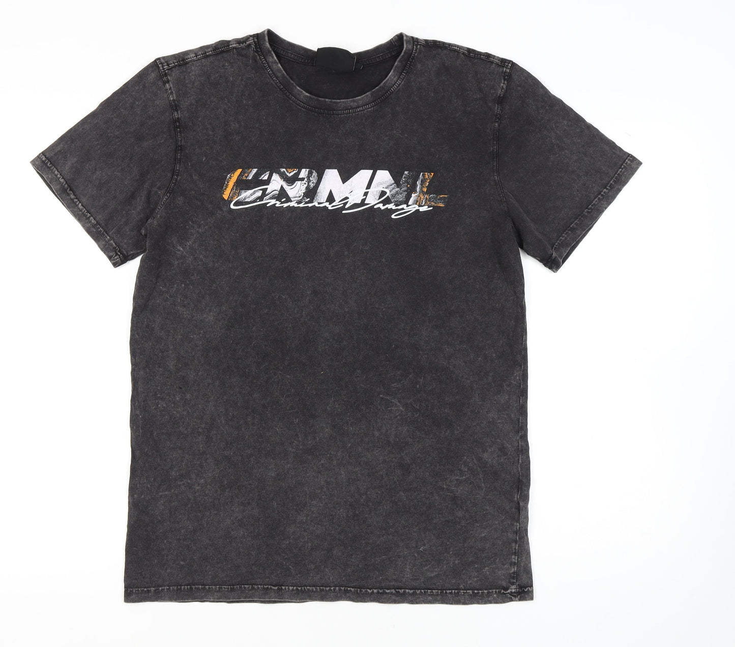 Mens UK Size L Criminal Damage Black  T-Shirt
