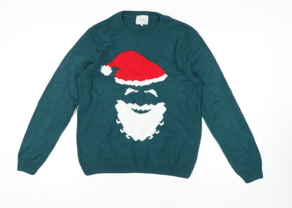 Topman Men’s Green Christmas Pullover Jumper L