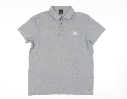 Hugo Boss Men’s Grey 2XL Slim Fit Polo Shirt