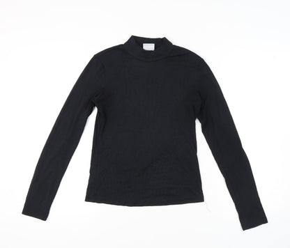 Womens UK Size M VILA Black Basic Blouse