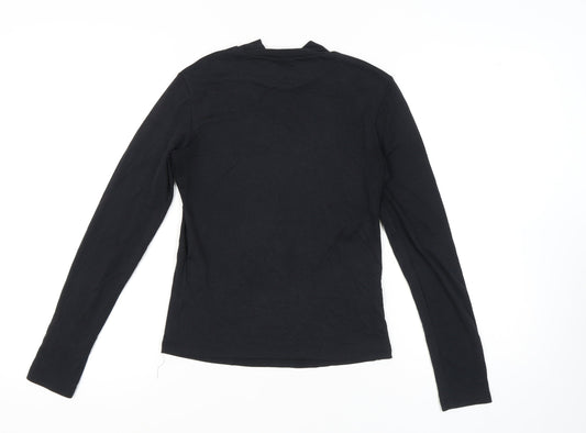 Womens UK Size M VILA Black Basic Blouse