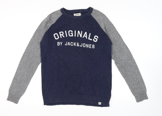 Jack & Jones Men's Blue Pullover Jumper M