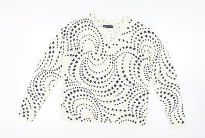 Womens UK Size 14 Marks and Spencer Ivory Pullover Jumper