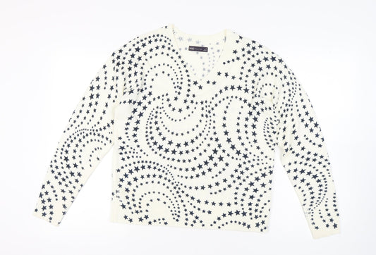 Womens UK Size 14 Marks and Spencer Ivory Pullover Jumper