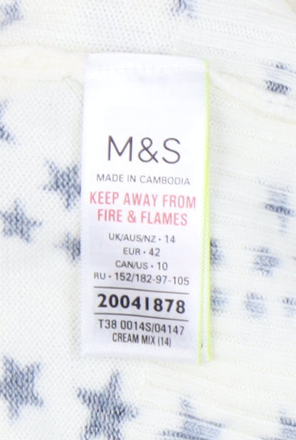 Womens UK Size 14 Marks and Spencer Ivory Pullover Jumper