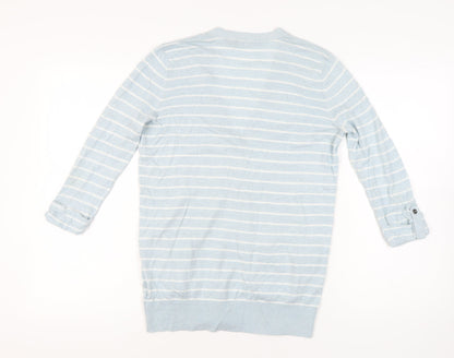 Lauren Ralph Lauren Women's Blue Striped Cardigan S