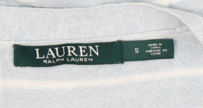 Lauren Ralph Lauren Women's Blue Striped Cardigan S