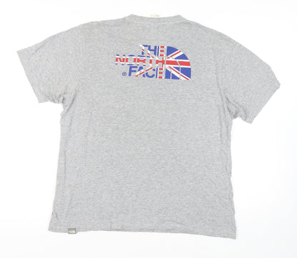 The North Face Men's Grey Logo T-Shirt, Medium