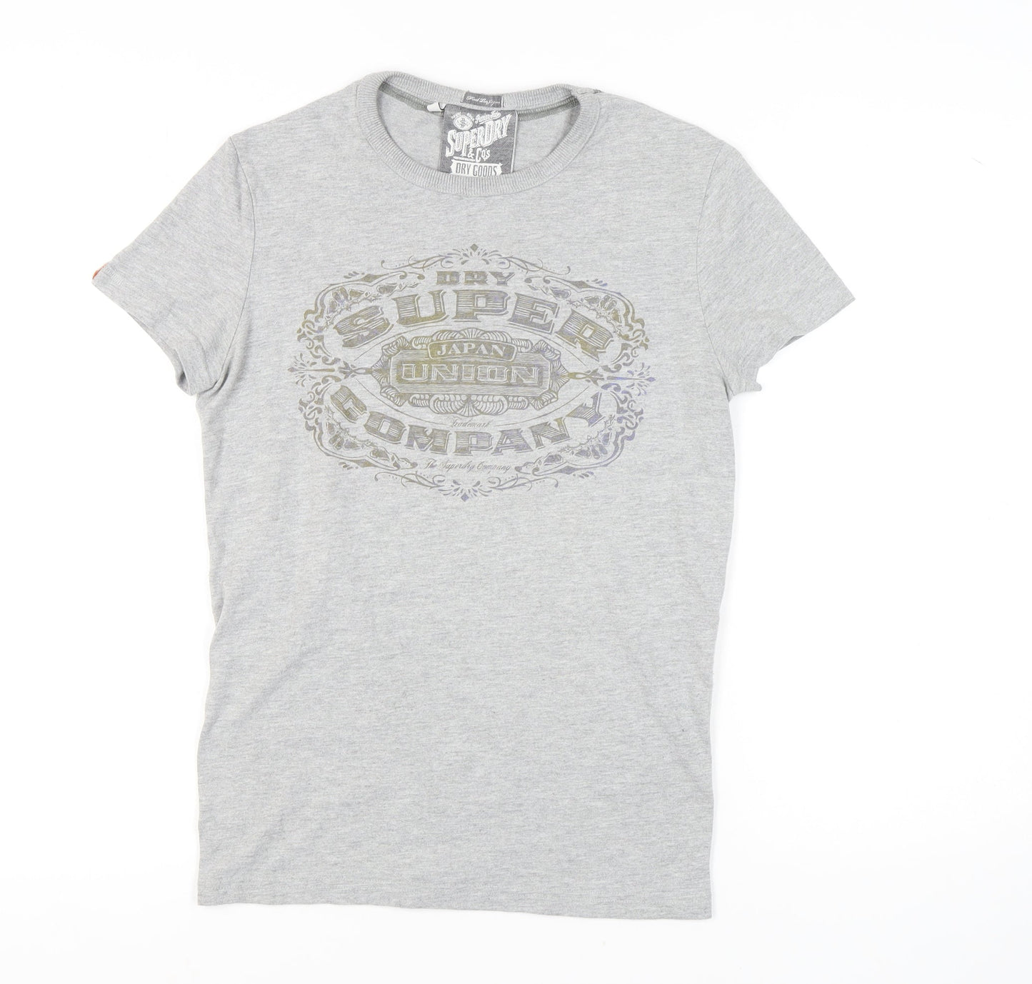 Superdry Men’s Grey Logo T-Shirt, Size S, Crew Neck
