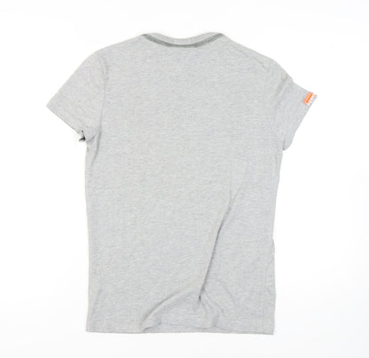 Superdry Men’s Grey Logo T-Shirt, Size S, Crew Neck
